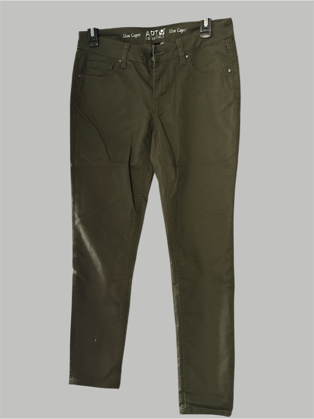 Apt. 9 Olive Slim Capri Essentials Pants